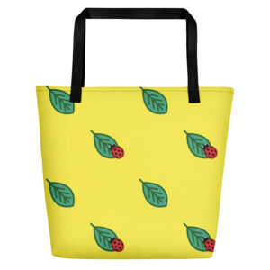 Ladybird Leaf Beach Bag