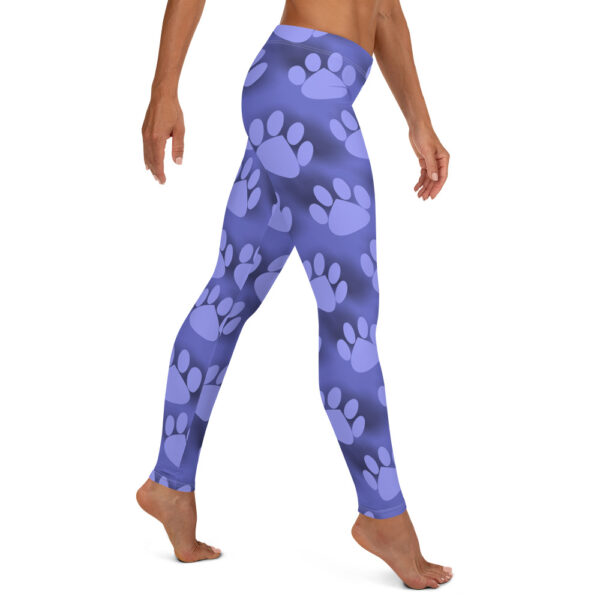 Purple Paw Print Leggings - Image 4