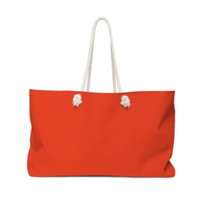 Orange Print Weekender Bag